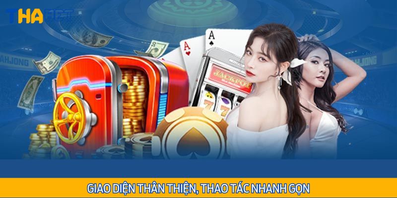 Giao diện trong sảnh game bài Thabet được thiết kế hiện đại, trực quan